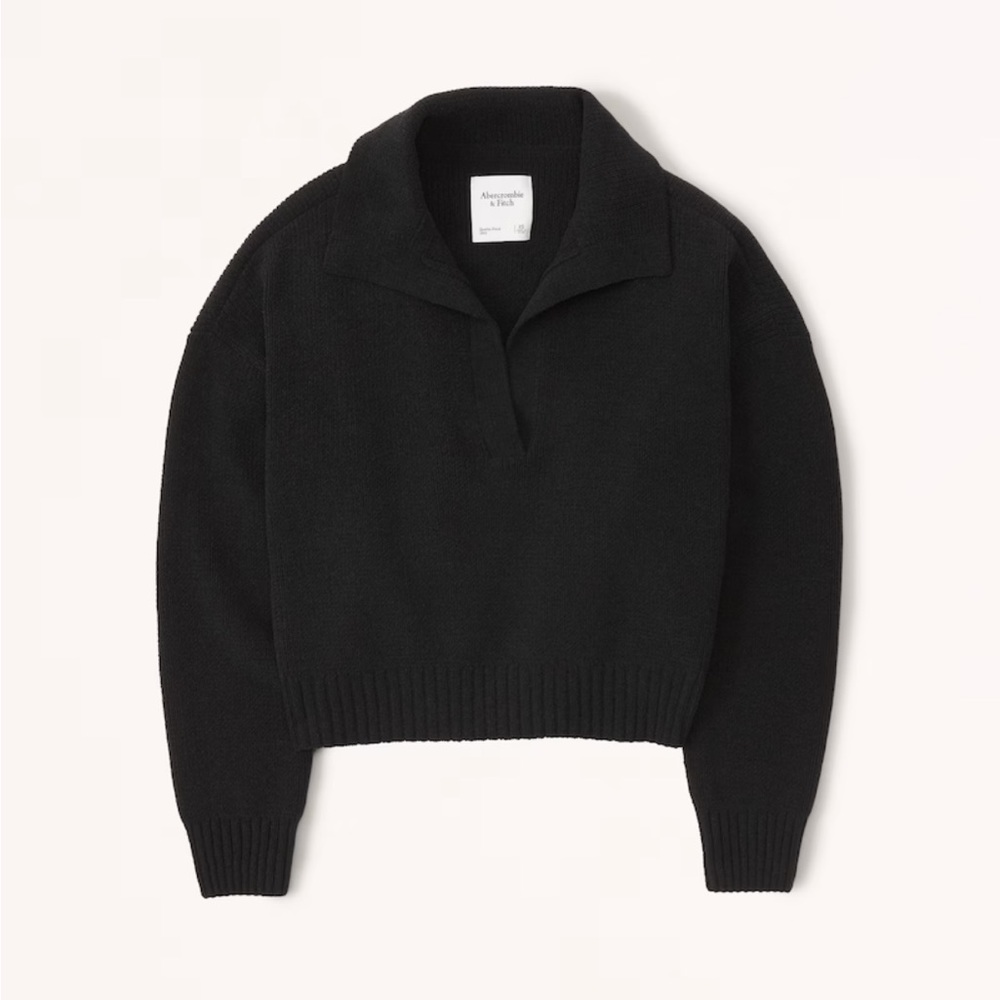 A&F Chenille Notch-Neck Sweater